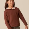 NÍCOLI JERSEY PUNTO BOTONES MARRON< Punto