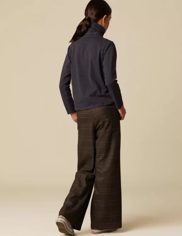 NÍCOLI PANTALÓN ANCHO CUADRO< Pantalones
