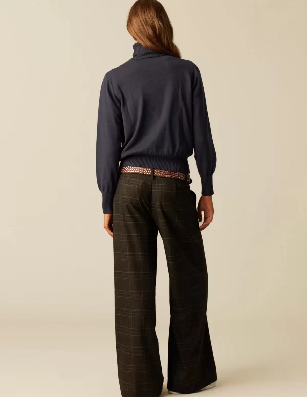 NÍCOLI PANTALÓN ANCHO CUADRO< Pantalones