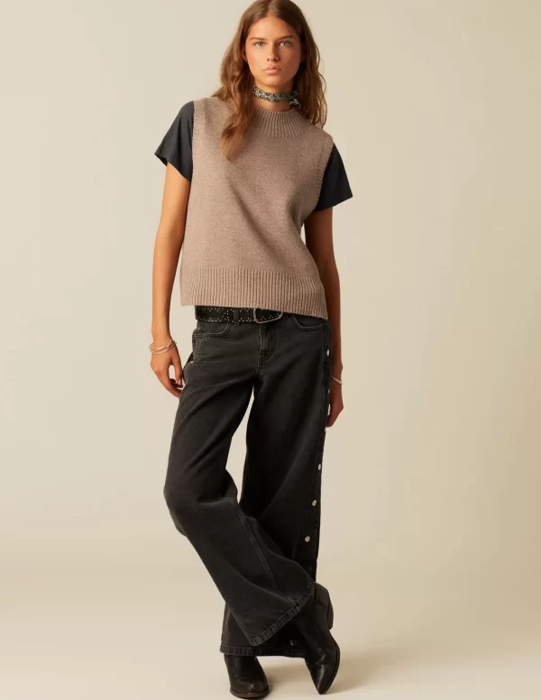 pantaln_botones_laterales_2.webp NÍCOLI PANTALÓN BOTONES LATERALES ANTRACITA< Denim | Pantalones