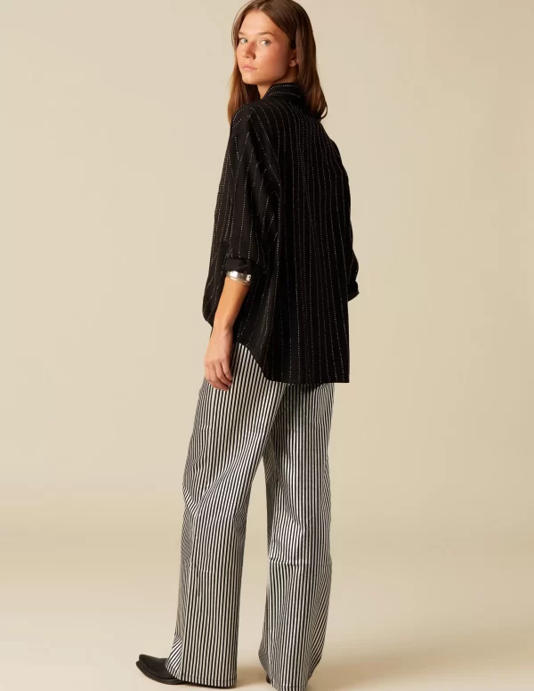 NÍCOLI PANTALÓN BRILLO RAYADO< Pantalones