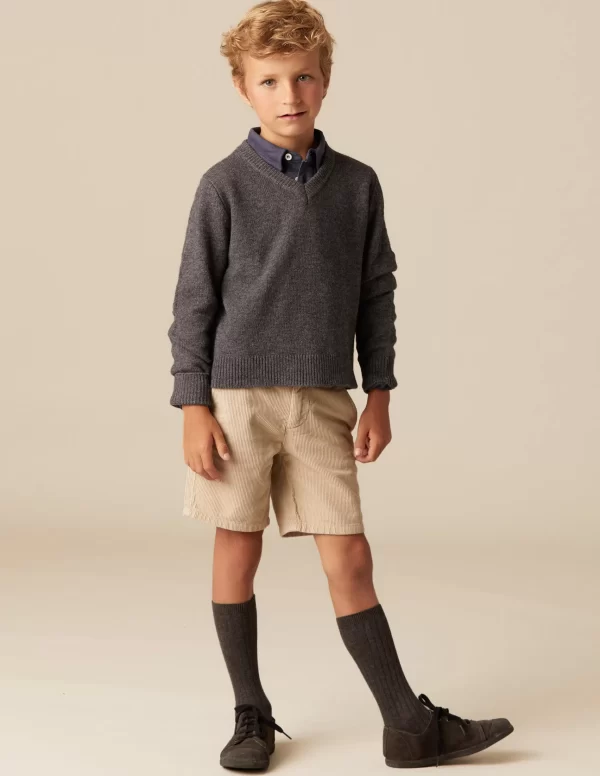 NÍCOLI PANTALÓN CHINO CORTO PANA< Pantalones