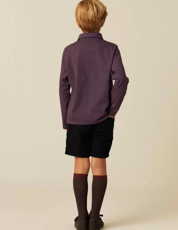 NÍCOLI PANTALÓN CHINO CORTO PANA AZUL< Pantalones