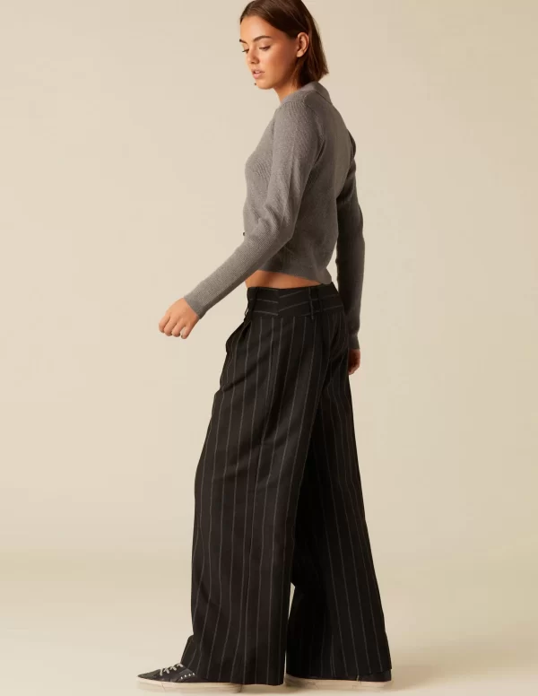 NÍCOLI PANTALÓN CINTURILLA ANCHA RAYA< Pantalones