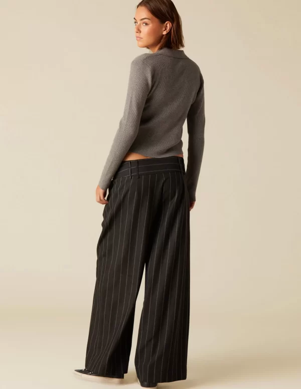 NÍCOLI PANTALÓN CINTURILLA ANCHA RAYA< Pantalones