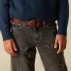 NÍCOLI PANTALÓN ESTRELLAS PARCHES GRIS< Denim | Pantalones
