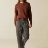 NÍCOLI PANTALÓN GRIS DOBLE PESPUNTES< Denim | Pantalones