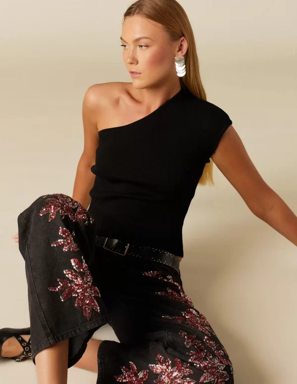 pantaln_lentejuelas_grana_1.webp NÍCOLI PANTALÓN LENTEJUELAS GRANATE PLATEADO< Denim | Pantalones