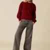 NÍCOLI PANTALÓN NN BORDADO GRIS< Denim | Pantalones