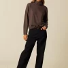 NÍCOLI PANTALÓN PANA AZUL ZIG ZAG< Pantalones