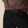 NÍCOLI PANTALÓN PANA AZUL ZIG ZAG< Pantalones