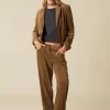 NÍCOLI PANTALÓN PANA CORTE MARRÓN< Pantalones