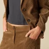 NÍCOLI PANTALÓN PANA CORTE MARRÓN< Pantalones