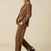NÍCOLI PANTALÓN PANA CORTE MARRÓN< Pantalones