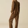 NÍCOLI PANTALÓN PANA CORTE MARRÓN< Pantalones