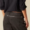 NÍCOLI PANTALÓN TACHUELAS GRIS< Denim | Pantalones