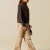 NÍCOLI PANTALÓN WIDE LEG PANA ARENA< Pantalones