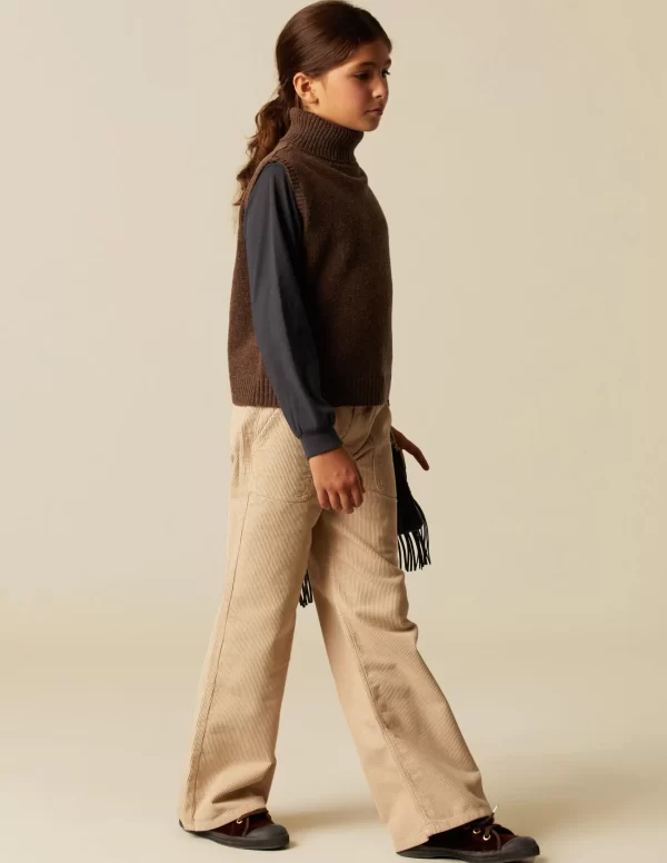 NÍCOLI PANTALÓN WIDE LEG PANA ARENA< Pantalones