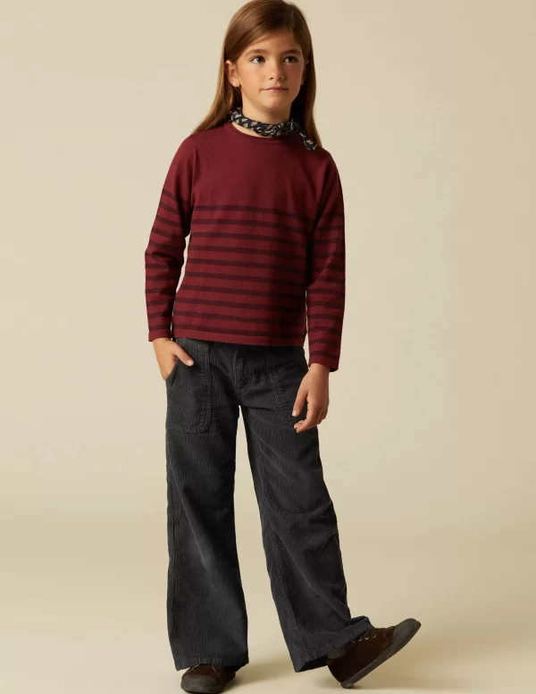 NÍCOLI PANTALÓN WIDE LEG PANA AZUL< Pantalones
