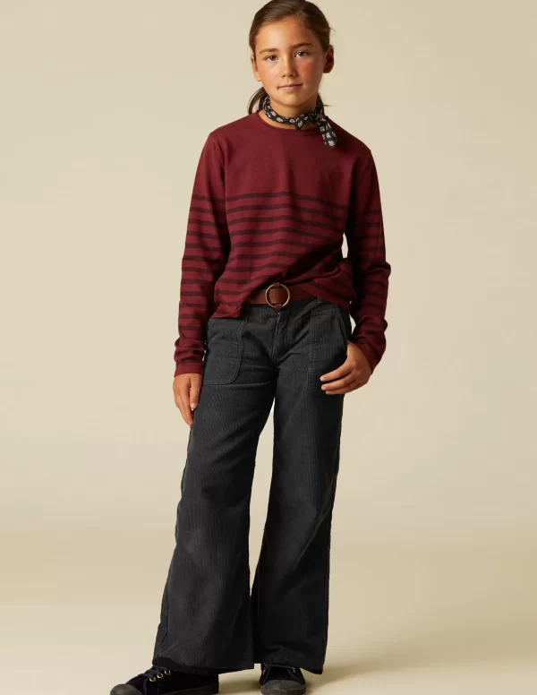 NÍCOLI PANTALÓN WIDE LEG PANA AZUL< Pantalones