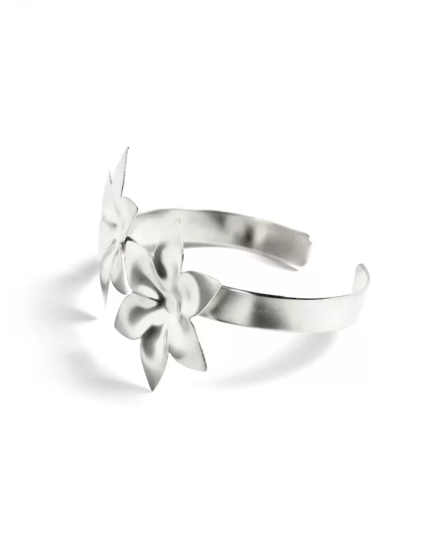 NÍCOLI PULSERA FLOR PICOS PLATEADA< Pulseras