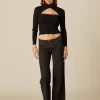 NÍCOLI TOP ABERTURA ESCOTE TACHAS NEGRO< Tops