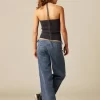 NÍCOLI TOP TIRANTES NEGRO Y AZUL CANALé< Tops