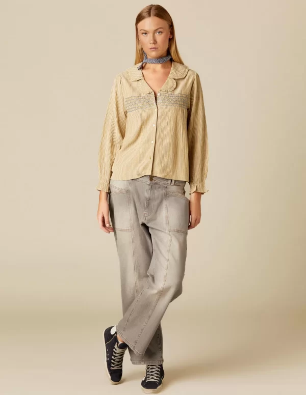 NÍCOLI VAQUERO GRIS COSTURAS< Denim | Pantalones