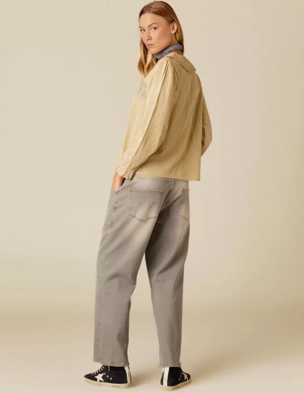 NÍCOLI VAQUERO GRIS COSTURAS< Denim | Pantalones