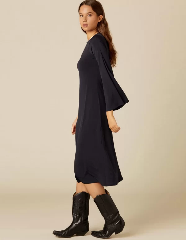 NÍCOLI VESTIDO ASIMéTRICO ANTRACITA< Vestidos