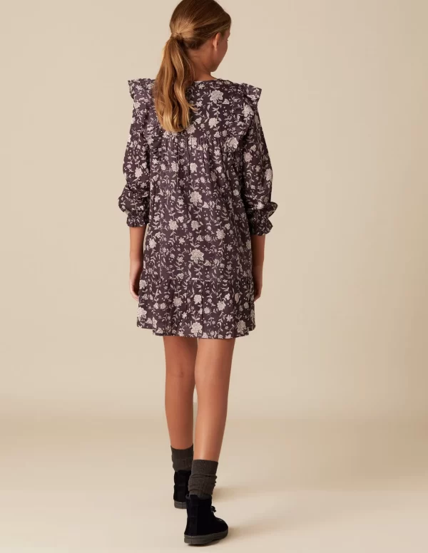NÍCOLI VESTIDO FLOR INDIA MORA< Vestidos