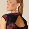 NÍCOLI VESTIDO FLOR TULLE NEGRO< Vestidos