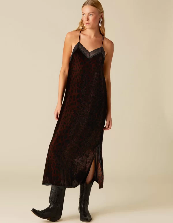 NÍCOLI VESTIDO LENCERO ANIMAL PRINT< Vestidos