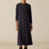 NÍCOLI VESTIDO RAYA GRANDE AZUL< Vestidos