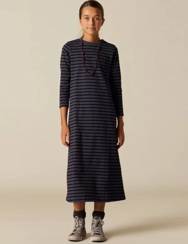 NÍCOLI VESTIDO RAYA GRANDE AZUL< Vestidos
