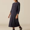 NÍCOLI VESTIDO RAYA GRANDE AZUL< Vestidos