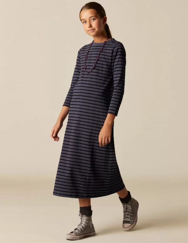 NÍCOLI VESTIDO RAYA GRANDE AZUL< Vestidos