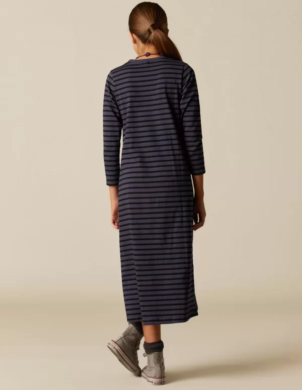 NÍCOLI VESTIDO RAYA GRANDE AZUL< Vestidos